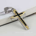 Neuer Entwurf Jesus Christuskreuzanhänger, Gold überzogener Queranhänger